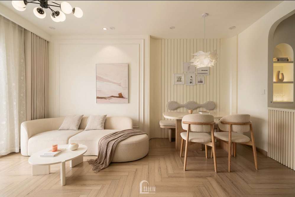 Thiết Kế & Thi Công Nội Thất Căn Hộ Le Grand Jardin Phong Cách Korea Chic